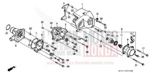 POMPA ACQUA (VFR750FL/FM/FN/FP) VFR750FM di 1991